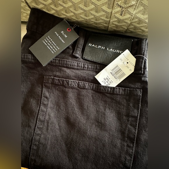 Ralph Lauren Men’s Black Label Slim Black Jean NWTS 38 x 30